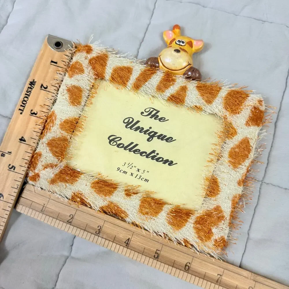 NEW Fuzzy Giraffe Picture Photo Frame 3.5